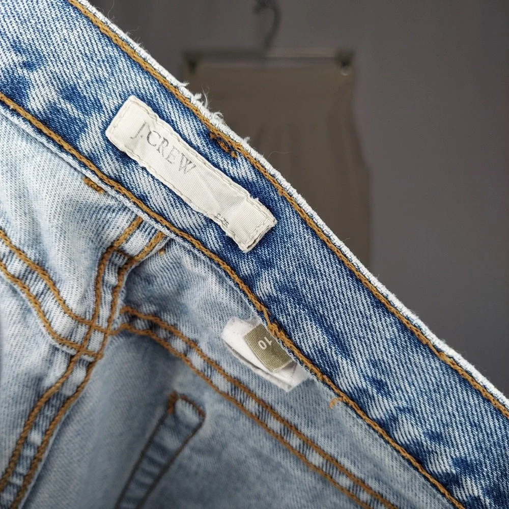 J Crew Y2K‎ Vtg Jeans Women 10 Ripped Hole Straight Baddie Grunge